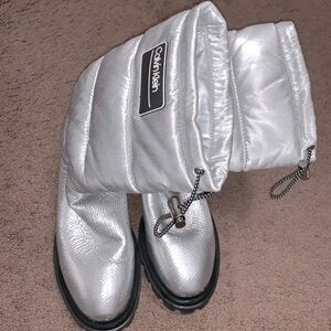Silver Calvin Klein Winter Boots
